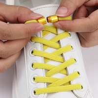 new capsule lock elastic shoelace no tie shoelaces round color flat 1 second fast putting on and taking off lazy laces unisex