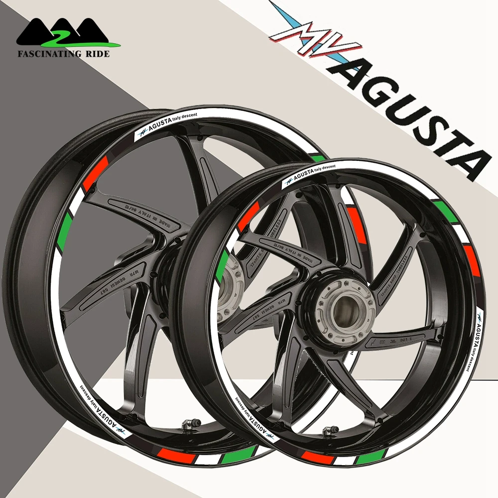 

Подходит для мотоцикла MV Agusta, сменная наклейка на ступицу колеса, светоотражающая оправа, цветная отражающая наклейка