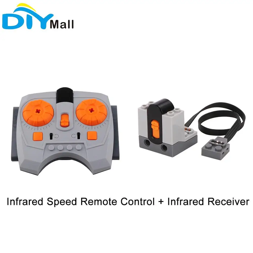 

Infrared Speed Remote Control and Infrared Receiver compatible for legoeds multi power functions tool servo blocks building kits