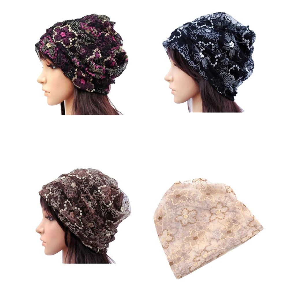 

Women Lady Winter Bandana Beanie Turban Head Wrap Band Lace Hat Warm Cap