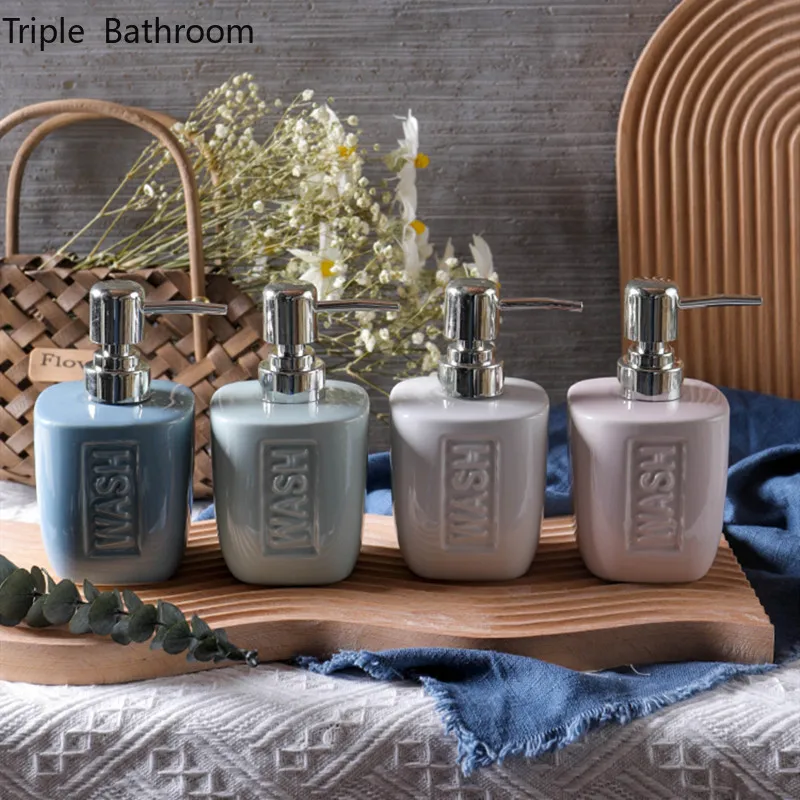 

1 шт., керамическая бутылка для мыла и шампуня