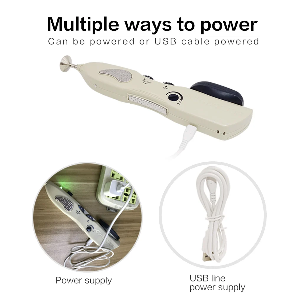 

Электрическая акупунктурная ручка с ЖК-дисплеем, массажная точечная ручка, электронная ручка для меридианов, автоматическая терапия акупр...