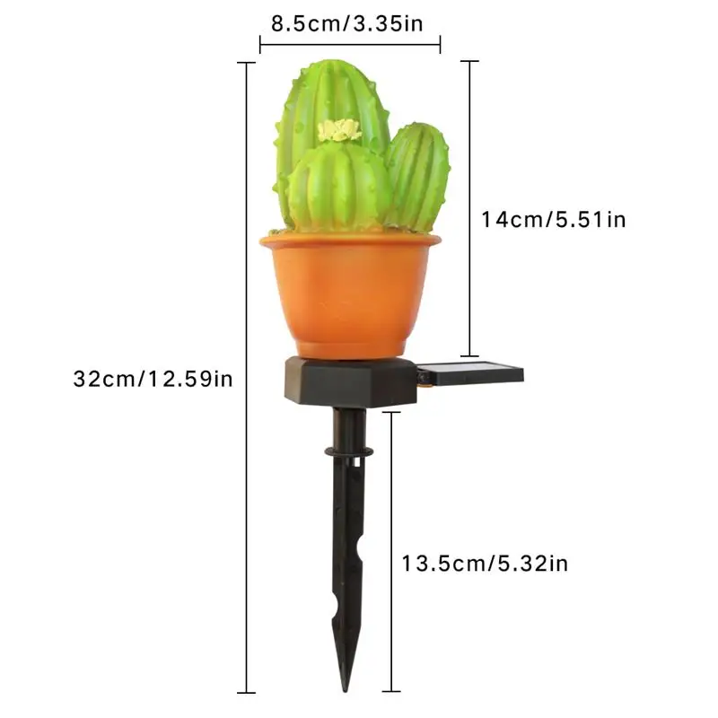 

Solar LED Lawn Lamp Cactus Pineapple Plant Shape Light For Outdoor Garden Yard Ground Decoration Lamp Creative