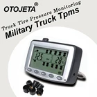 Шины для военного грузовика система мониторинга давления автомобиля TPMS 4 внешних датчика для грузовиков прицепов, автофургонов, автобусов, миниатюрных легковых автомобилей