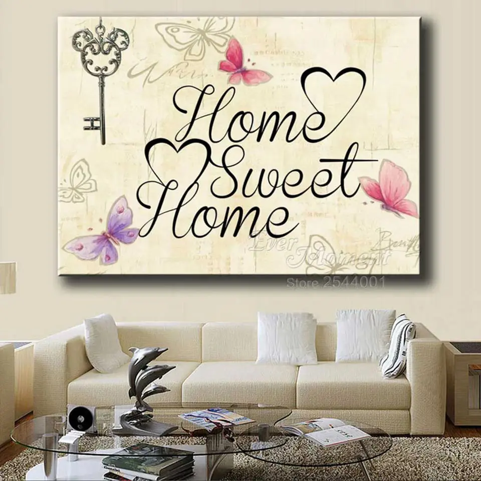 Алмазная живопись Ever Moment Home Sweet Home от Jutta 5D, алмазная вышивка, алмазная вышивка, Бабочка, ключ ASF921