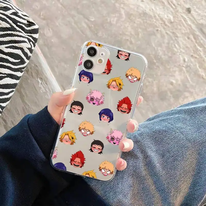 

My Hero Academia Phone Case Transparent Clear for iPhone 11 12 mini pro XS MAX 7 8 6 6S Plus X 5S SE 2020 XR
