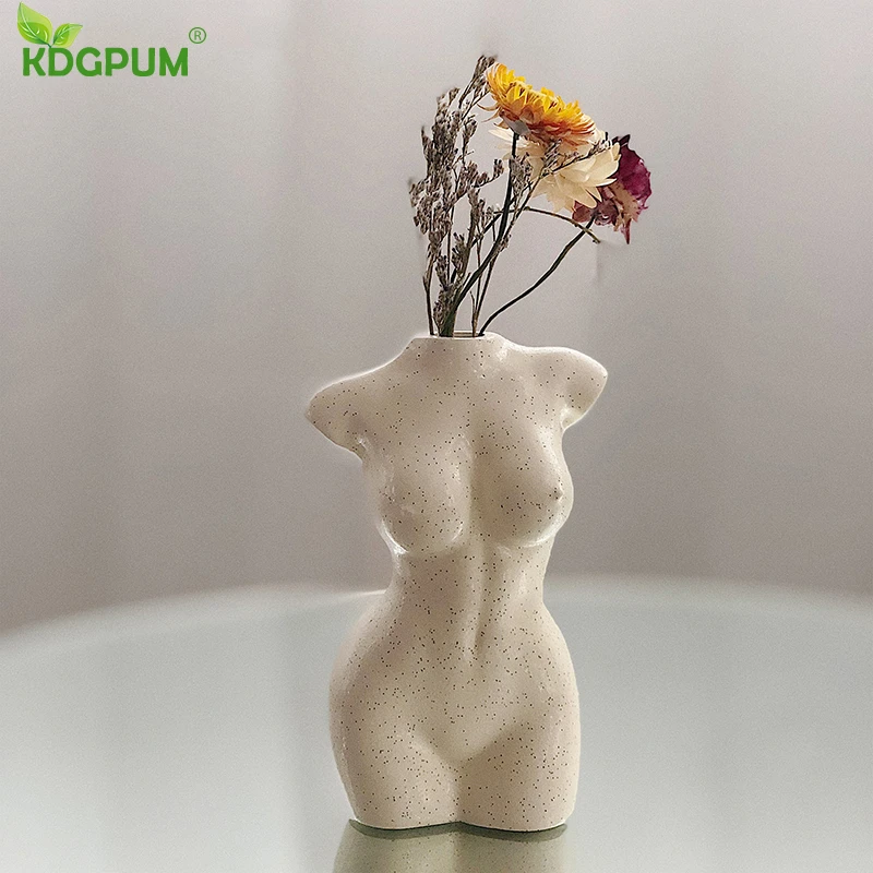 

Creative Resin Flower Pot Simple Vase Flower Arrangement Figure Statue Micro Landscape Gardening Garden Decoration Ornaments