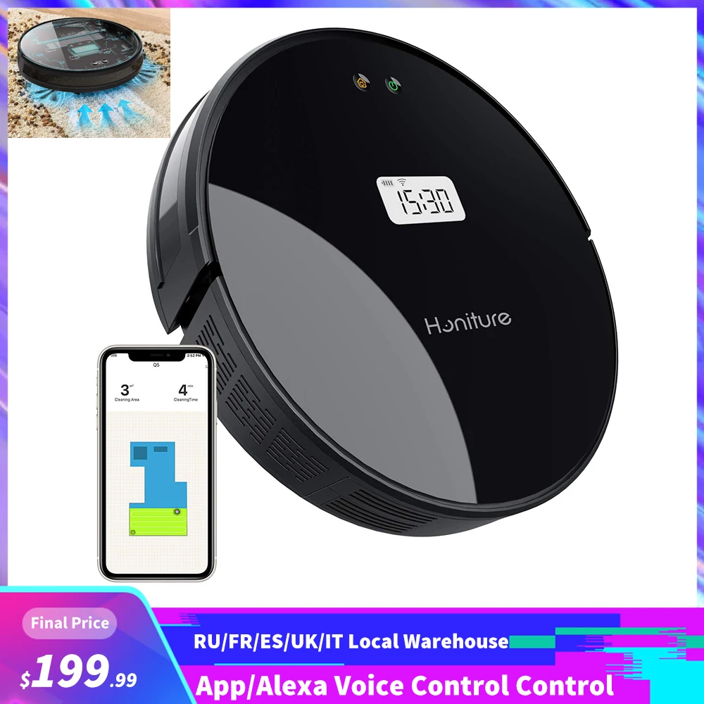 

Робот-пылесос с голосовым управлением, Wi-Fi и Alexa