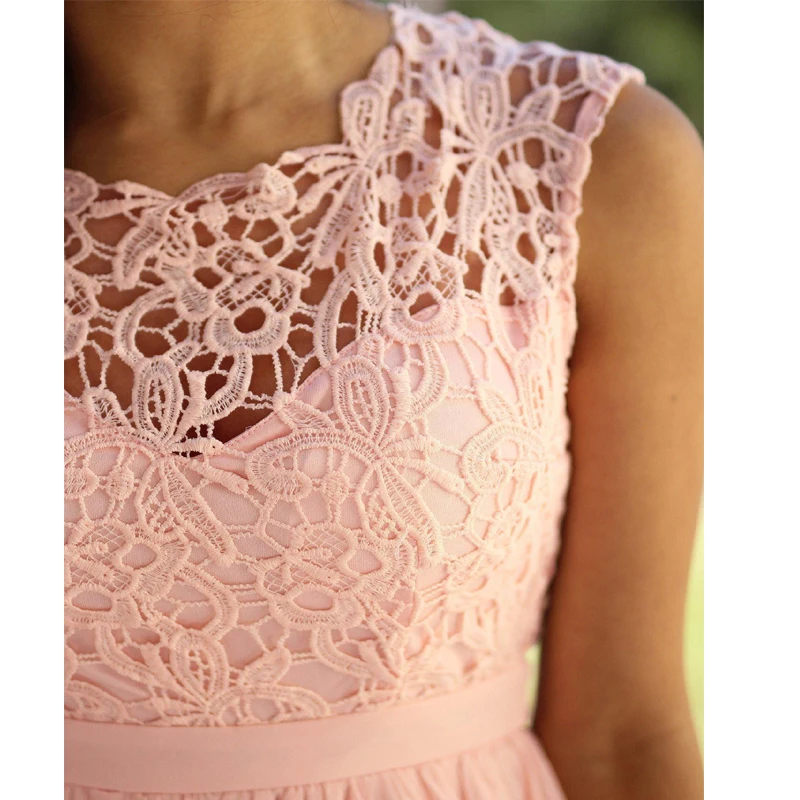 Платье подружки невесты Розовое Шифоновое в пол с рукавами-крылышками | Свадьбы и