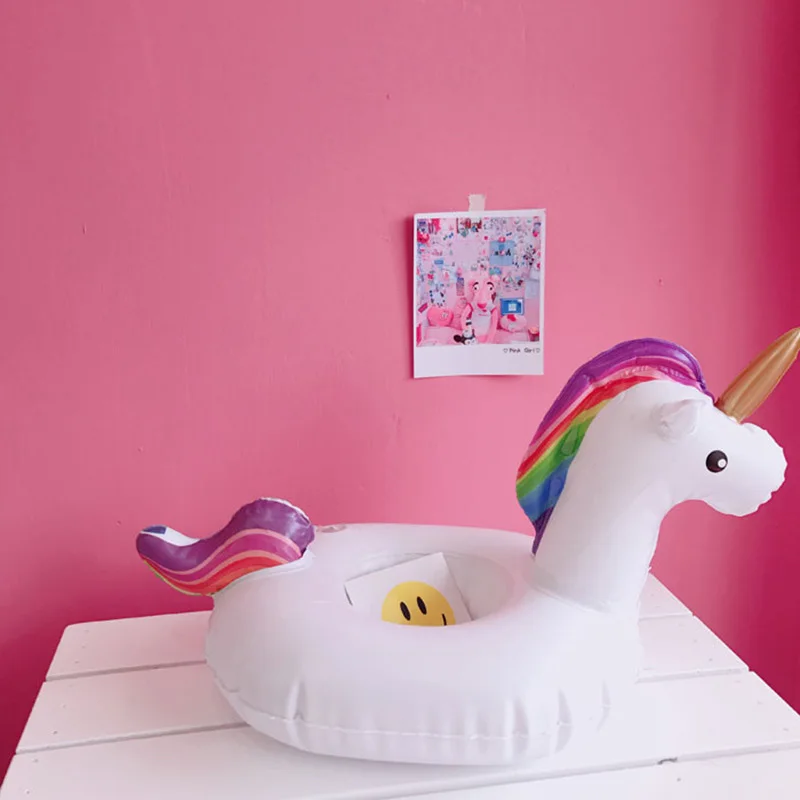 Миниатюрный милый надувной Поильник в стиле единорога держатель для чашки