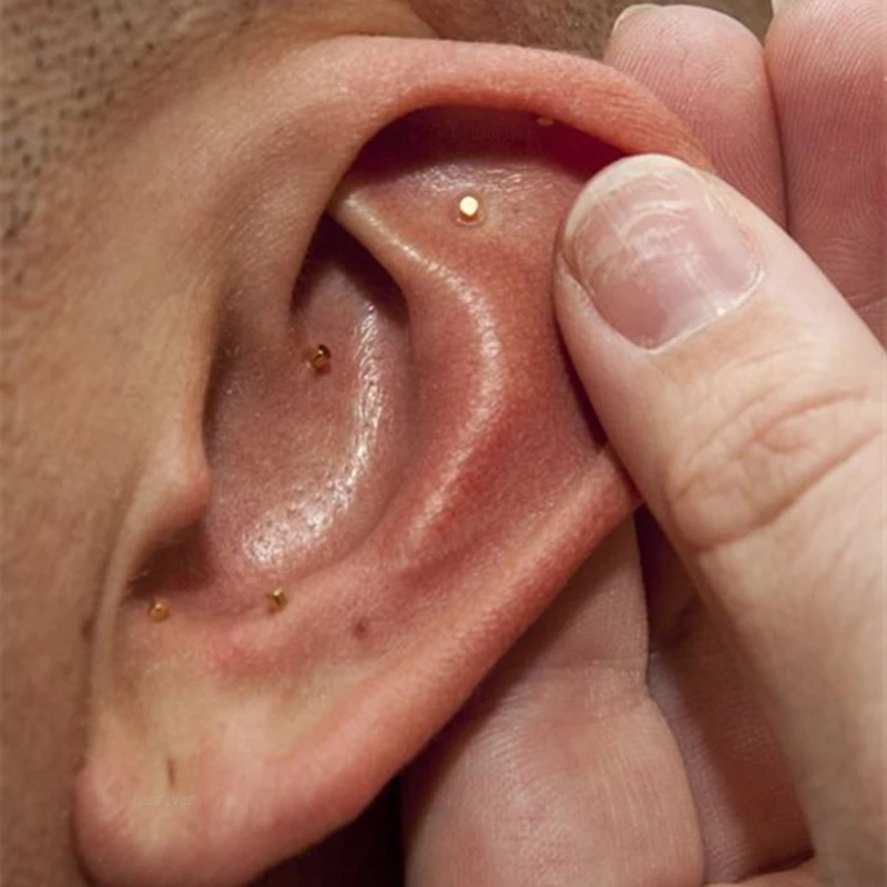 100 шт./кор. иглы иглоукалывания уха стерильные ушной раковины Acupunture серьги