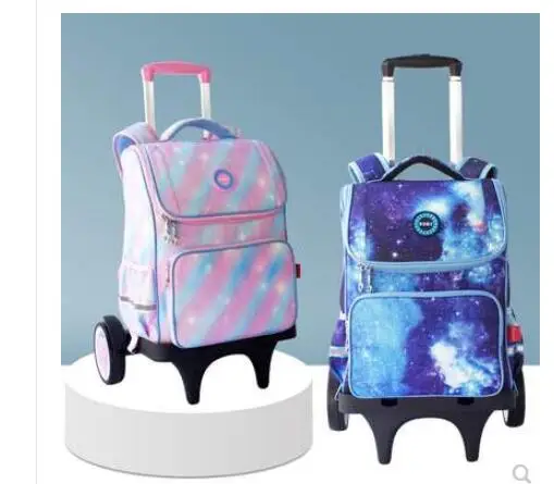 Детский Школьный рюкзак на колесиках, детский школьный рюкзак на колесиках для девочек, рюкзак-тележка Сумка для студентов