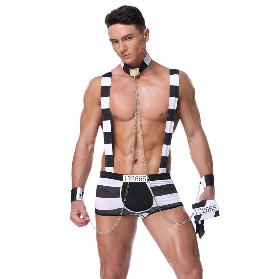 

Prisoner Costume Mesh Sexy Doctor Cook Lingerie Hot Erotic Sailor Role Play Sex Sailor Clothes for Men Costume Night Clothes