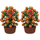 Блоки Moc для детей, подарочные на новый год 2021, игрушки для творчества, апельсиновое дерево, совместимы с классическими блоками создатель города