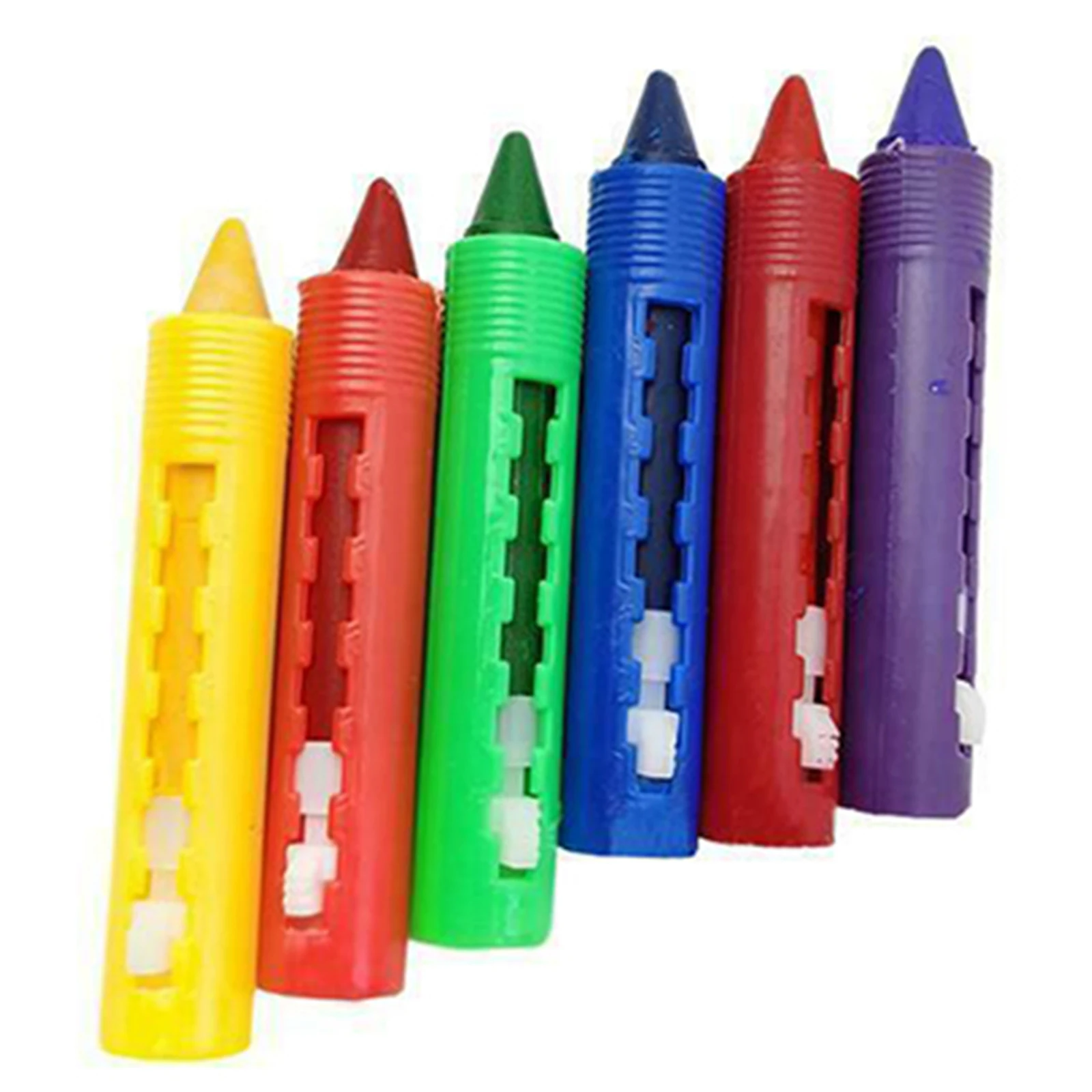 

6Pcs Washable Crayon Kids Baby Bath Time Paints Drawing Pens Toy for Halloween Makeup KSI999