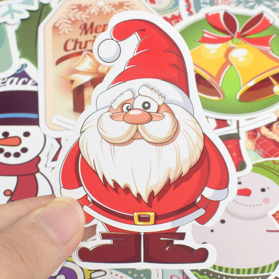 100 шт. рождественские наклейки подарок для детей матовая Милая Снежинка олень