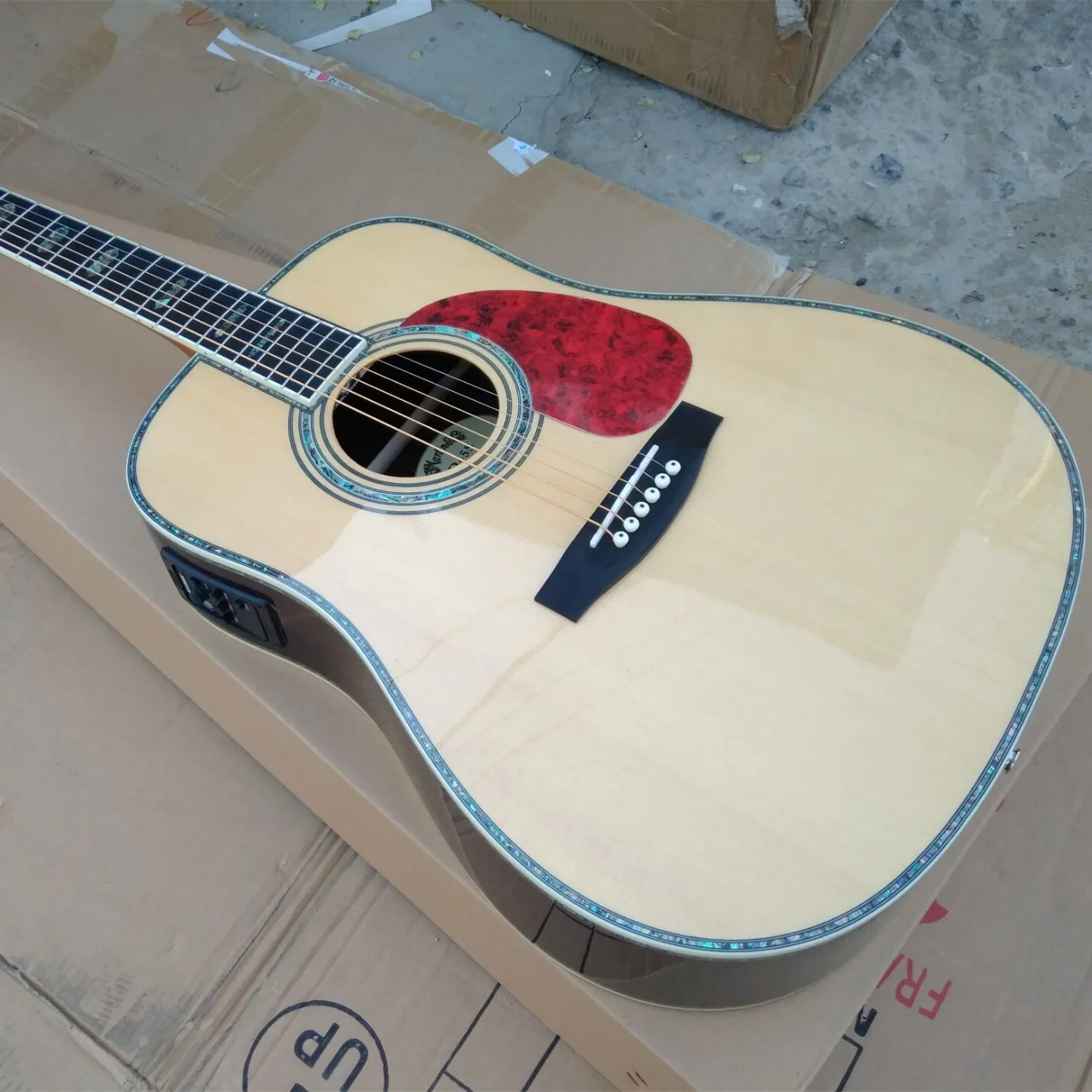 Настоящая Абалон D стиль твердая искусственная эбеновая грифельная фольклорная