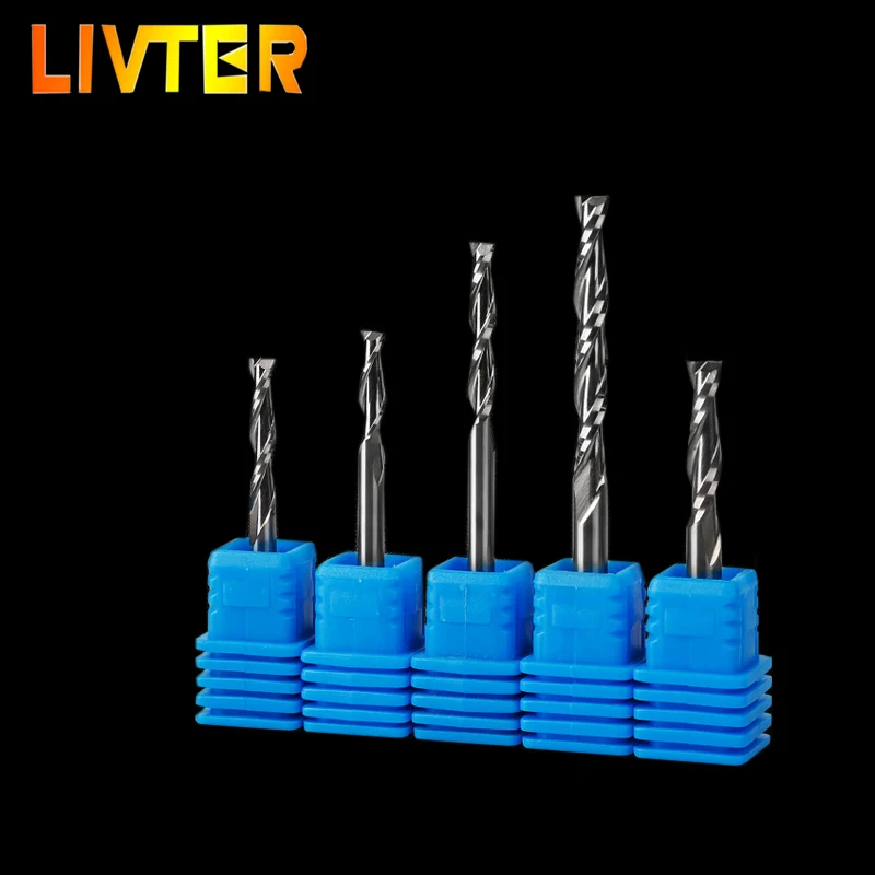 Нитевые фрезы LIVTER два спиральных Флейта для плиты из твердой древесины толстая