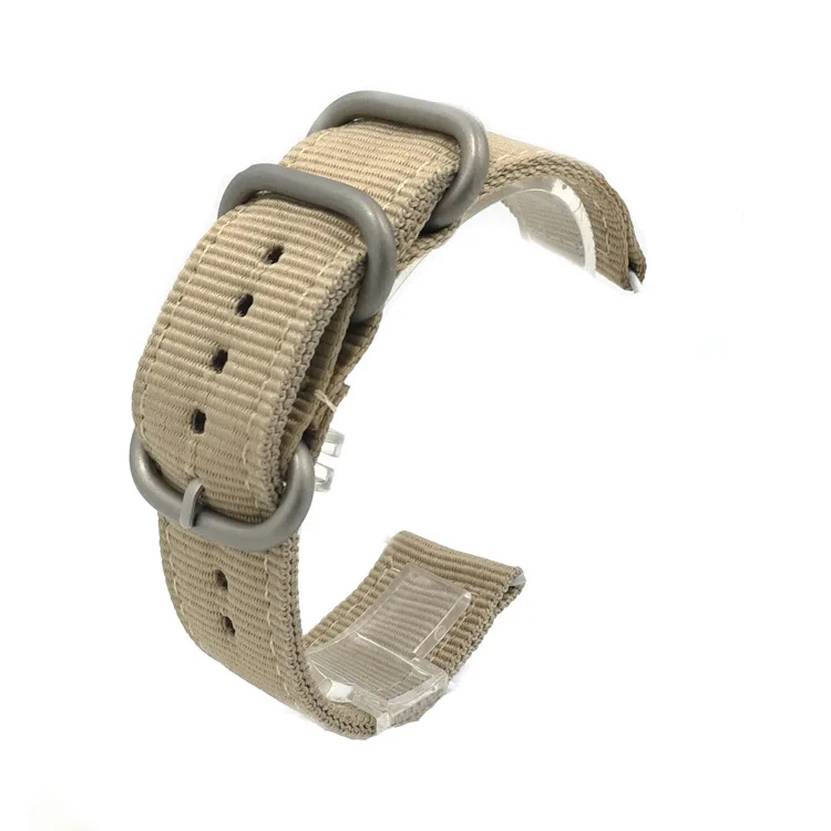 Striped Canvas Replacement Watch Bracelet Heavy Duty Ring Buckle 18mm 20mm 22mm 24mm Premium Nylon Watchband NATO ZULU Strap images - 6