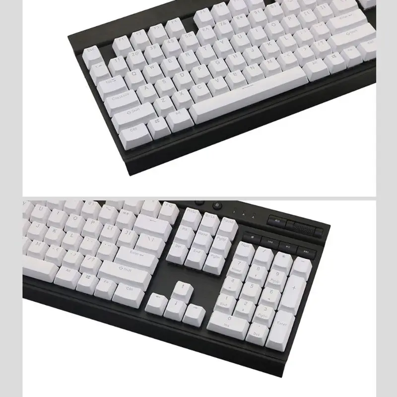 PBT двойной выстрел с подсветкой 108 Top lit просвечивающий полупрозрачный колпачок