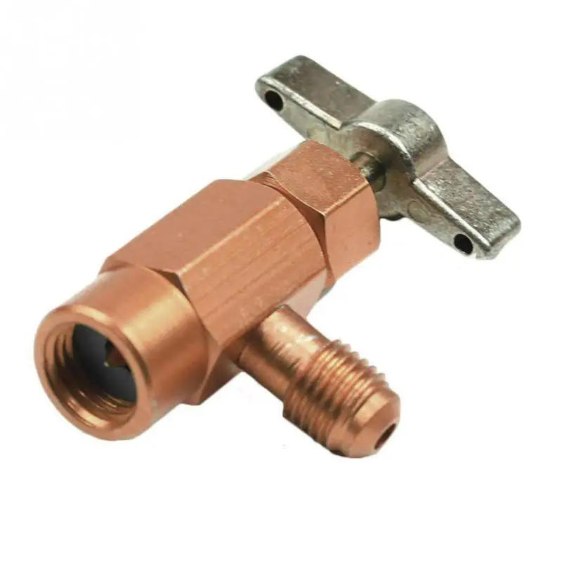 Сплав 1/4 SAE резьба адаптер R-134a хладагент бутылка кран-открывашка клапан