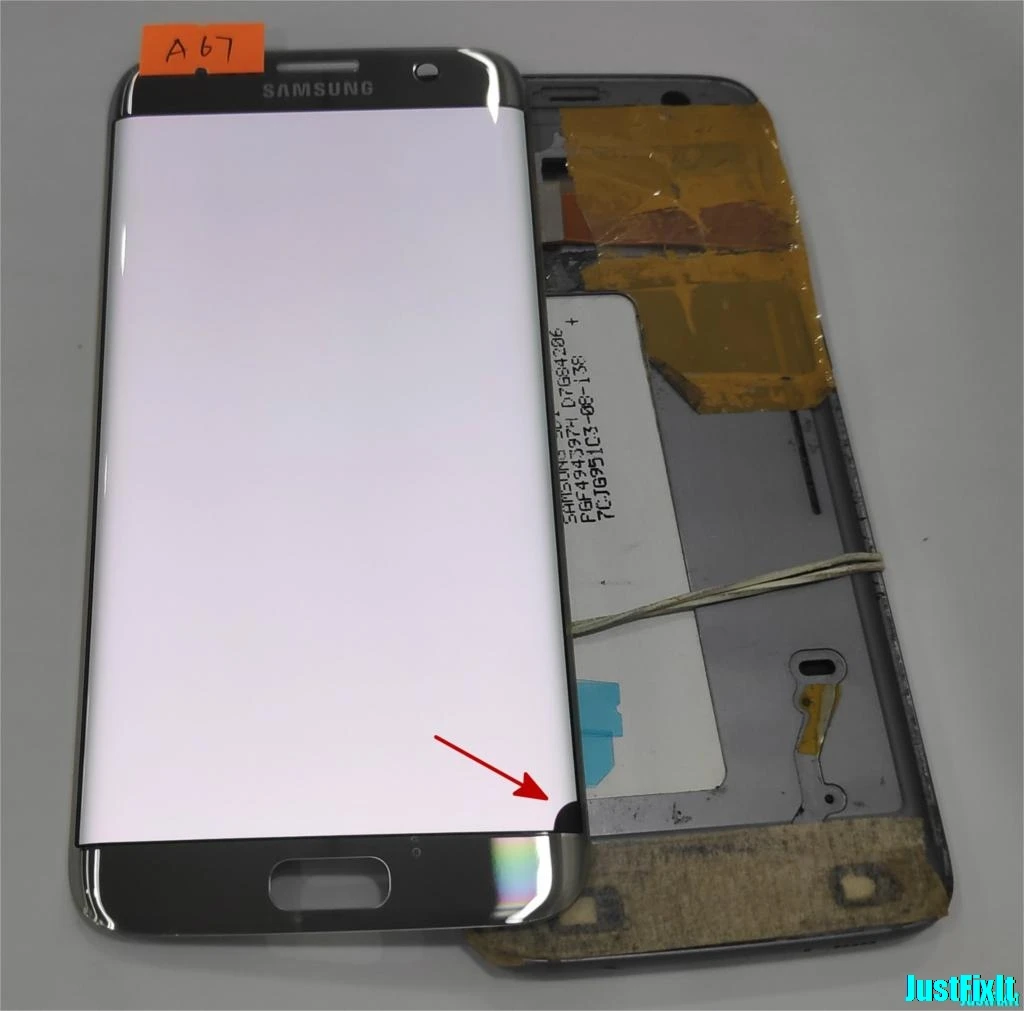 NO.A67 silver Color Для samsung Galaxy S7 edge G935F G935A G935FD сжигание тени и дефект ЖК-дисплей с сенсорным экраном дигитайзер - Цвет: NO.A67 silver Color