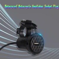portable usb charger multifunction waterproof universal motorcycle handlebar vehicle dc 9v 24v power socket outdoor parts 1 pc
