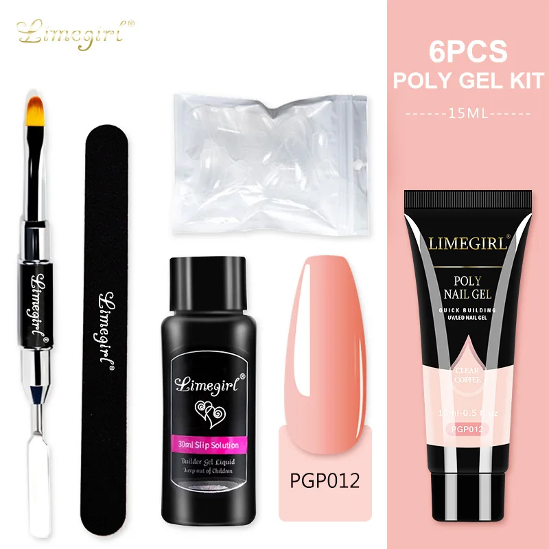 

Лидер продаж 2021, набор прозрачного клея для наращивания ногтей, Быстросохнущий фототерапевтический пластиковый многоцветный набор 15 мл