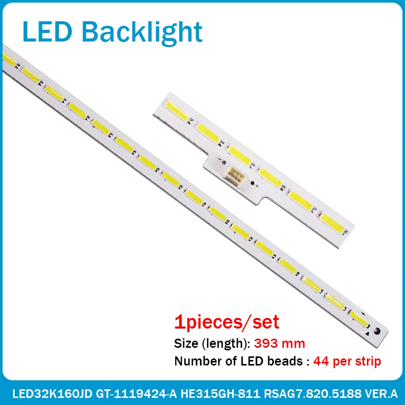 

1 PCS LED backlight bar HE315GH-B11 RSAG7.820.5102 for LED32K160JD GT-1119424-A 44 LEDs 393MM