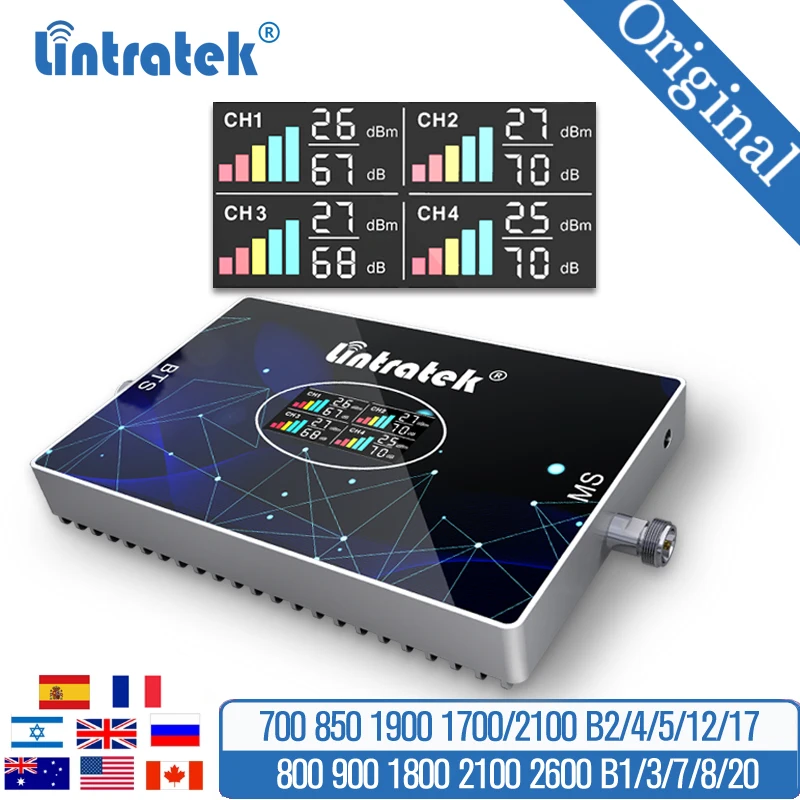 4G 3G 2G Сотовая связь усилитель сигнала 800/850 900 1800 2100 GSM мобильного телефона DCS WCDMA AWS