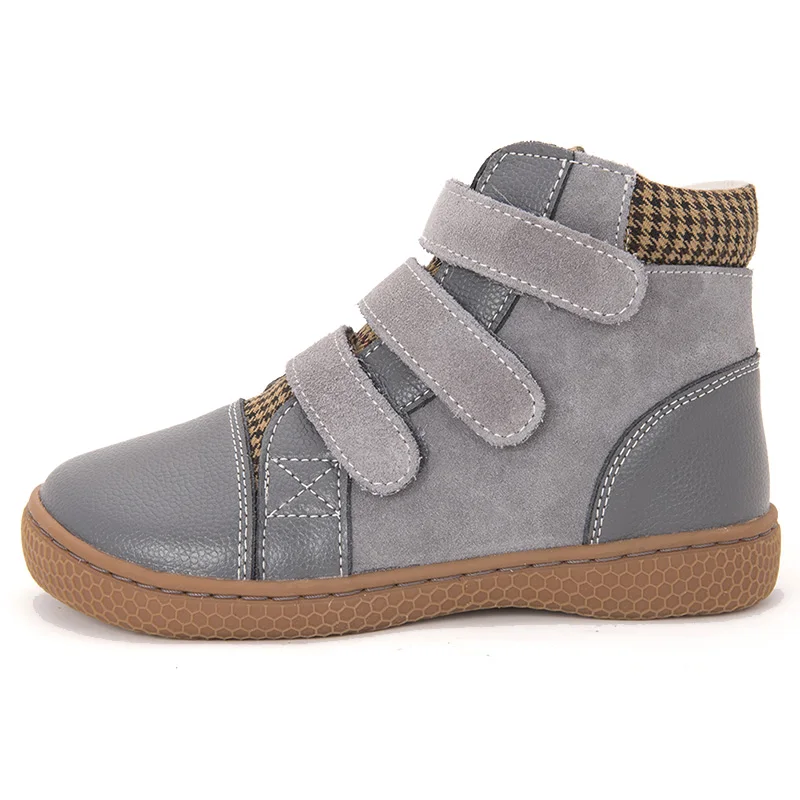 Кожаные ботинки для девочек и мальчиков PEKNY BOSA брендовые ботинки-мартинсы на