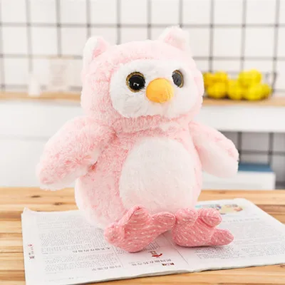 Розовый/серый креативный Kawaii Сова плюшевая, игрушка чучело кукла для детей милая мягкая подушка подарок