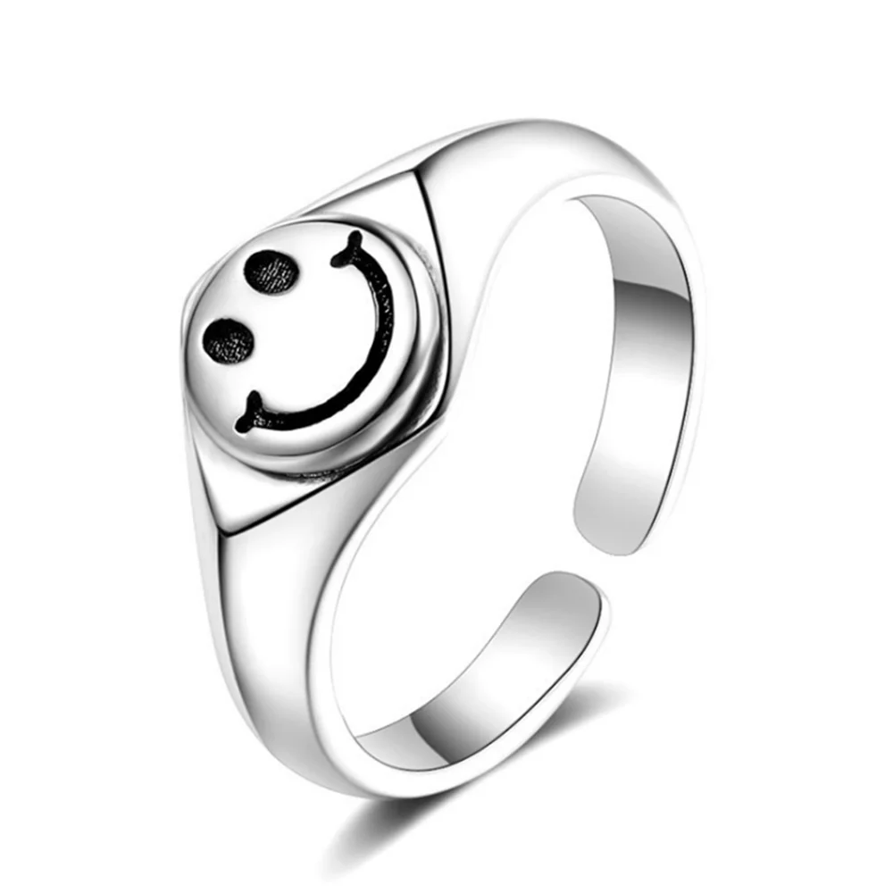 

Retro Creative Simple Ins Personality Smiley Geometric Trend Opening Women's Ring Jewelry Wholesale