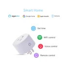 AUBESS мини США Wi-Fi Смарт-розетка Защита от перенапряжения AC 90-250 В таймер голосового управления умная розетка работа с Alexa Google Home Прямая поставка