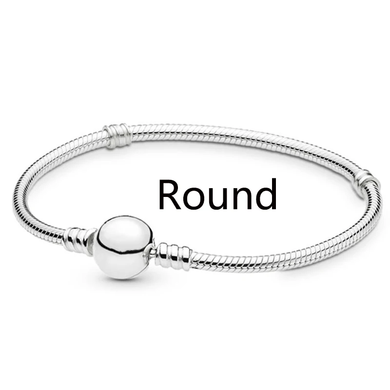 Round Boosbiy, высокое качество, Ретро стиль, 6 стилей, очаровательный брендовый браслет для женщин, европейский стиль, очаровательные браслеты, сделай сам, изготовление ювелирных изделий, подарок - Окраска металла: Round