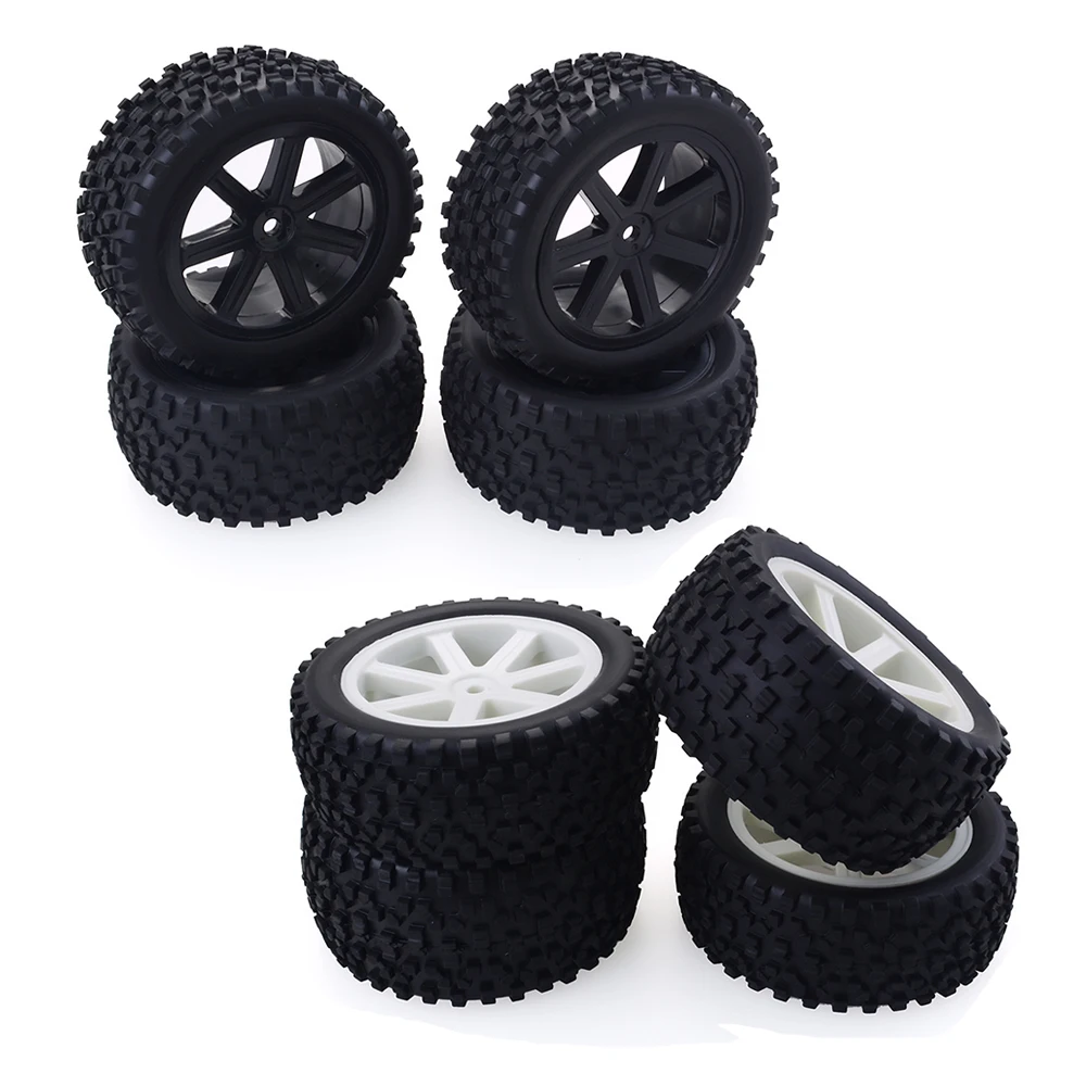 

4pcs Monster Truck Tyre Wheel 87mm High Grip Rubber Tyres Tires 12mm Hub Hex for 1/10 RC Car Crawler Drift Off-Road Car Buggy