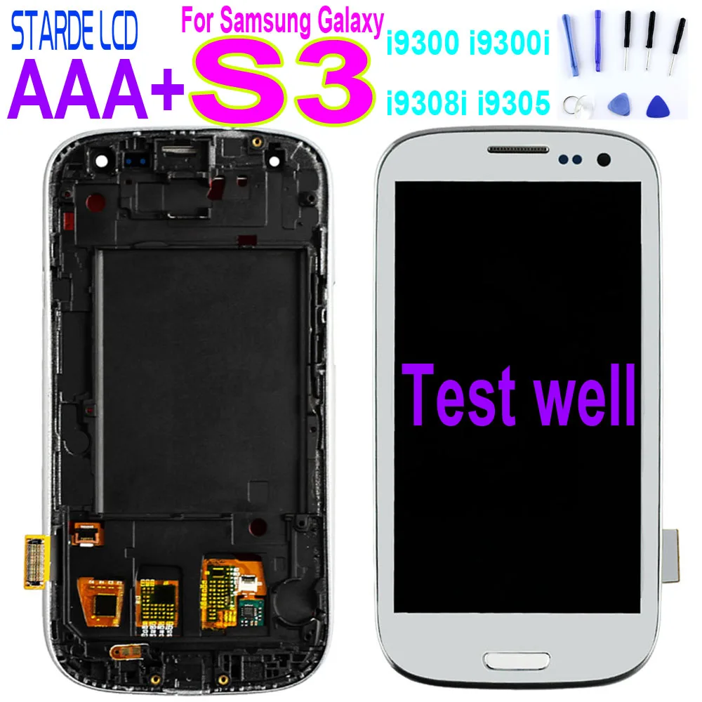 Сенсорный ЖК-дисплей с рамкой для Samsung Galaxy S4 i9505 i9500 i9506 S3 i9300 i9300i i9308i i9305 | Мобильные