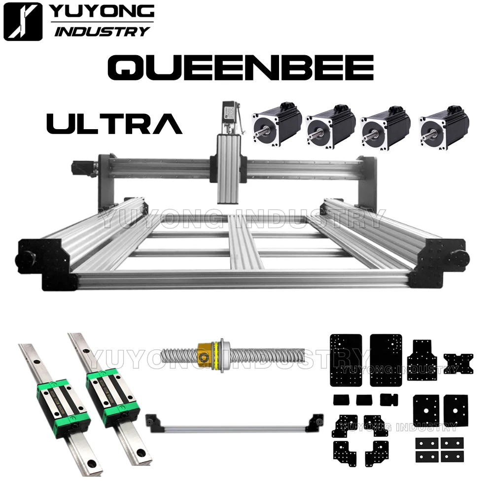 

QUEENBEE ULTRA CNC Mechanical kit Linear Rail upgraded precise CNC router Engraving machine