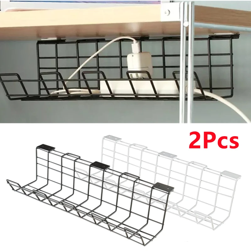vender 2 Pçs Casa Sala De Estar Rack Armazenamento Sob Mesa Cabo Gestão Bandeja Cabo Cabo Cabo Tira Alimentação Adaptador Organizador Prateleira Para Dormitório