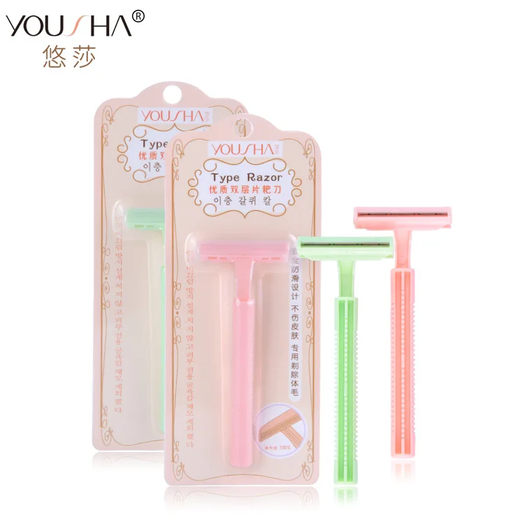 Безопасная бритва в форме грабли Женская для макияжа триммер волос из