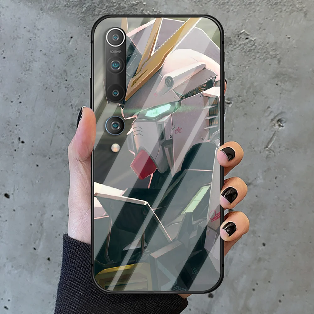 

Gundam Robot Anime Phone Tempered Glass Case Cover for Xiaomi Mi A MAX X POCO M Note 3 9 10 11 i T Pro Lite Shell Painting Case