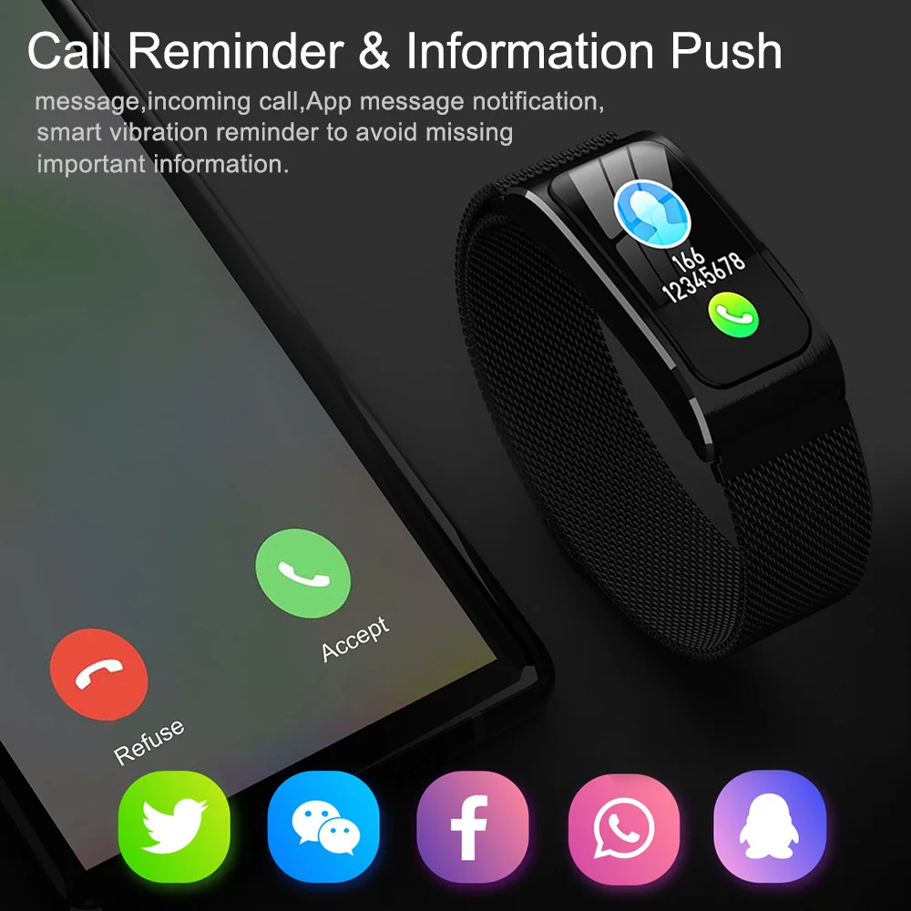 Женские Смарт-часы Xiaomi 1 14 дюйма IP68 Водонепроницаемые с пульсометром мужские
