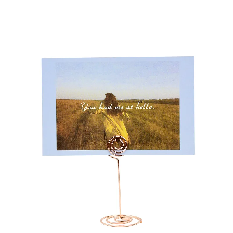 5 шт. вечерние Декор провода фото рамка-держатель розового цвета: золотистый