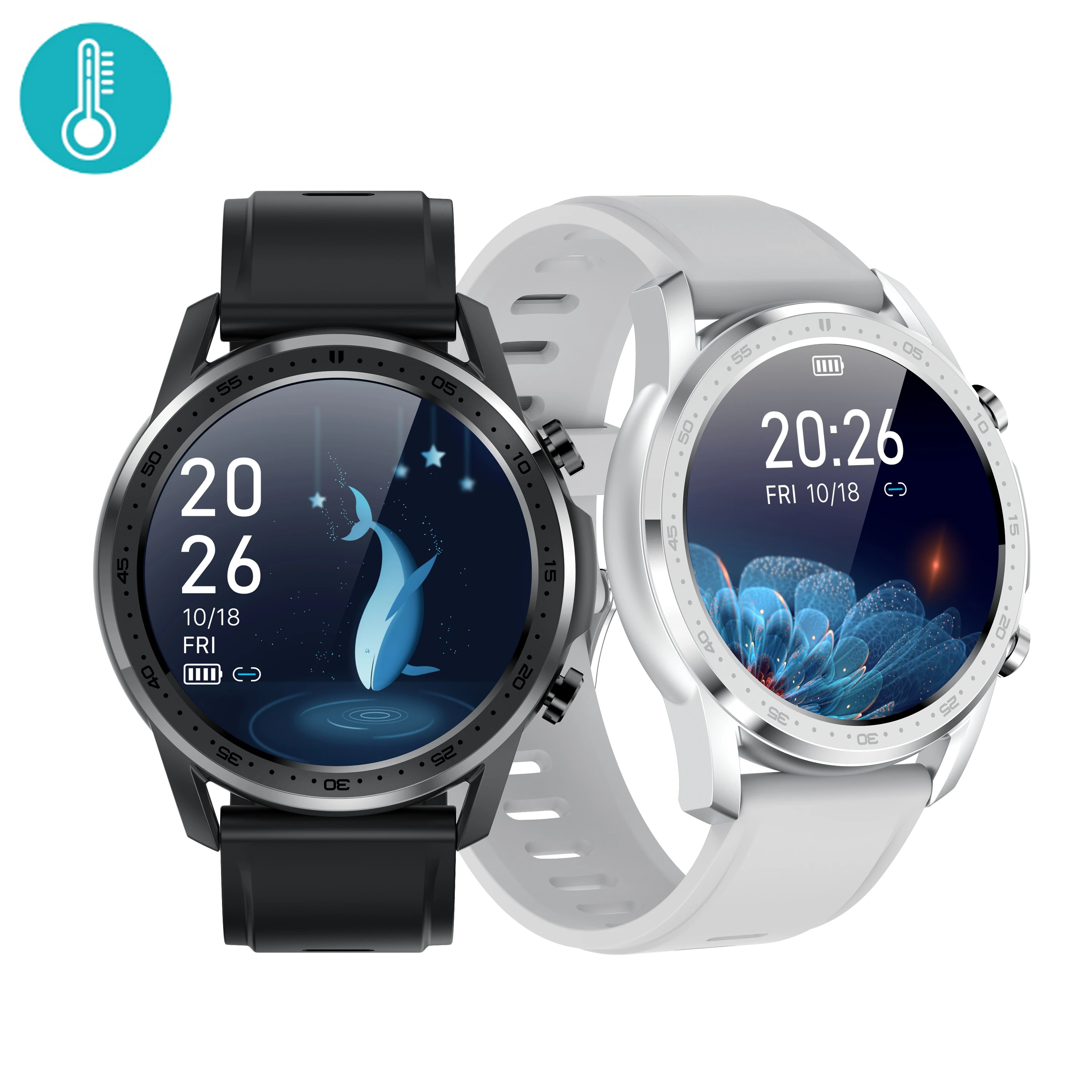 Умные часы с термометром женские/мужские наручные монитор для фитнеса