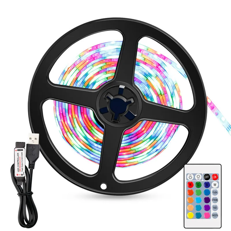 5 в Светодиодная лента RGB светодиодный светильник SMD 2835 Водонепроницаемый 1 м