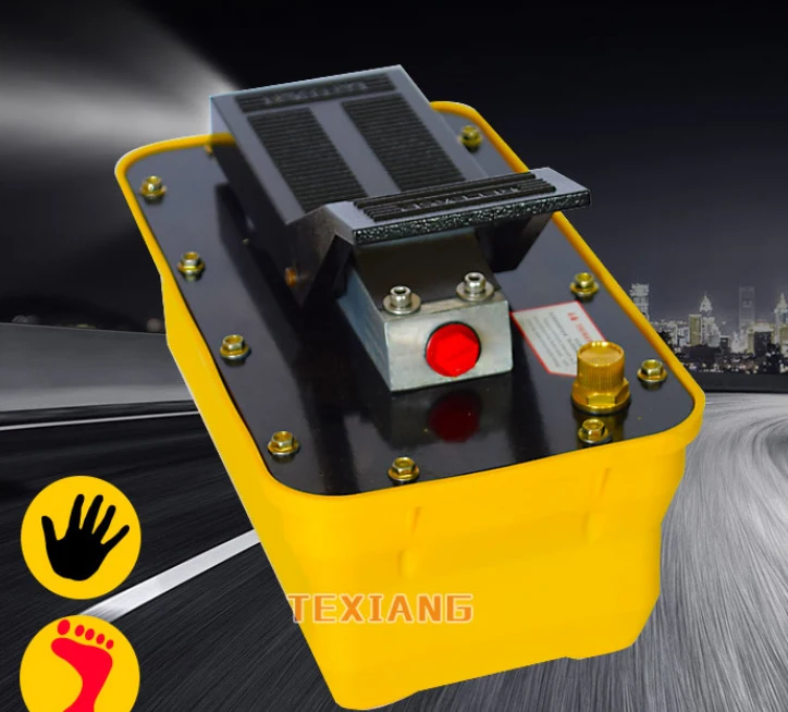 Пневматический гидравлический ножной насос с пневматическим приводом блок