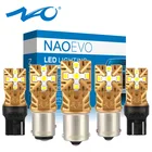 Светодиодный автомобильный сигнал поворота NAO 2x P21W, BA15SS, 12 В, 24 В, 1156, 1157, P215 Вт, BAY15D T20, 7443, W215 Вт, DRL 7440, W21W, PY21W, BAU15S, янтарный