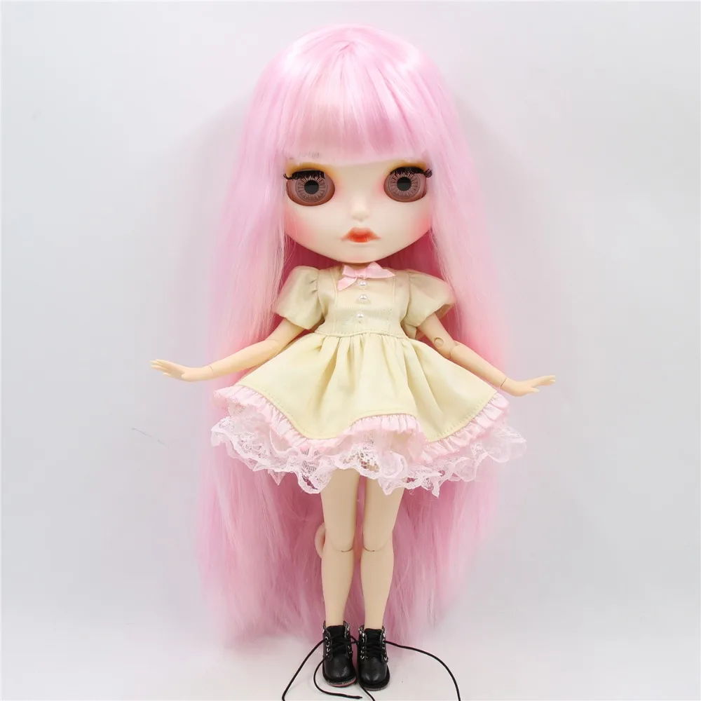 ICY DBS Blyth doll Dress Suit blyth clothes yellow dress lace pink bow anime | Игрушки и хобби