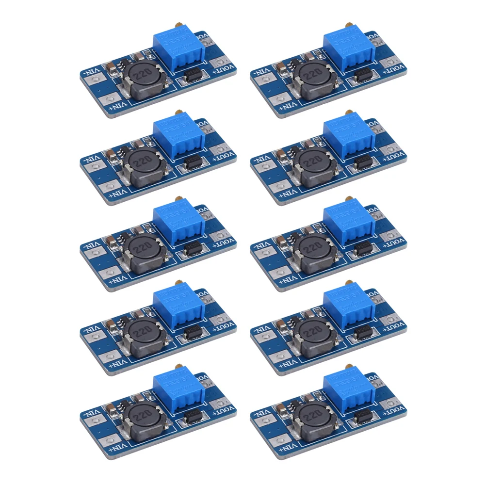 

10PCS 2A Max MT3608 Adjustable 3V/5V to 5V/9V/12V/24V DC-DC Step Up Power Module
