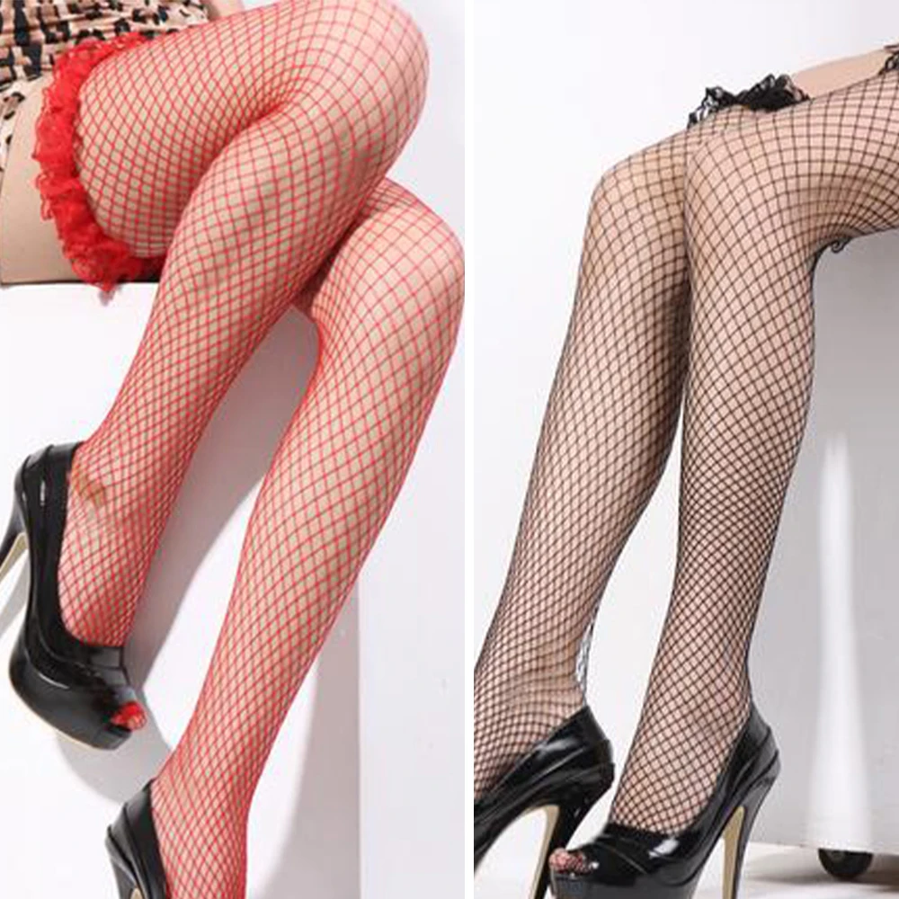 

1Pair Sexy Women's Hosiery Lace Top Stay Up Thigh High Stockings Ladies Hollow Mesh Nets Lace Fishnet Stockings Pantyhose